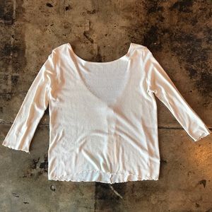 OZMA Ivory Cropped Ballet Top Size Large